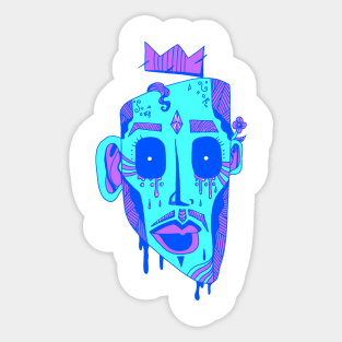 Blue Strange King Juan Sticker